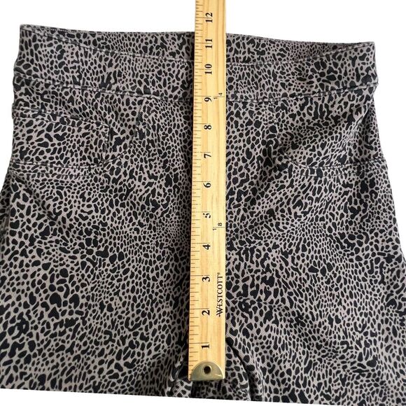 Spanx Womens High Rise Black Tan Animal Print Pull On Jean-ish Ankle Jeans Small - Picture 5 of 8